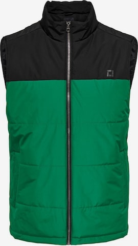 Only & Sons Bodywarmer in Groen: voorkant