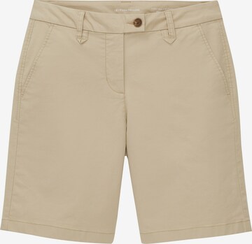 Pantalon chino TOM TAILOR en beige : devant