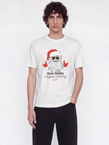 JACK & JONES - Camiseta 'JJXMAS FUN' en blanco: frente