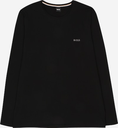 BOSS Orange Shirt 'Mix&Match LS-Shirt R' in de kleur Zwart / Wit, Productweergave