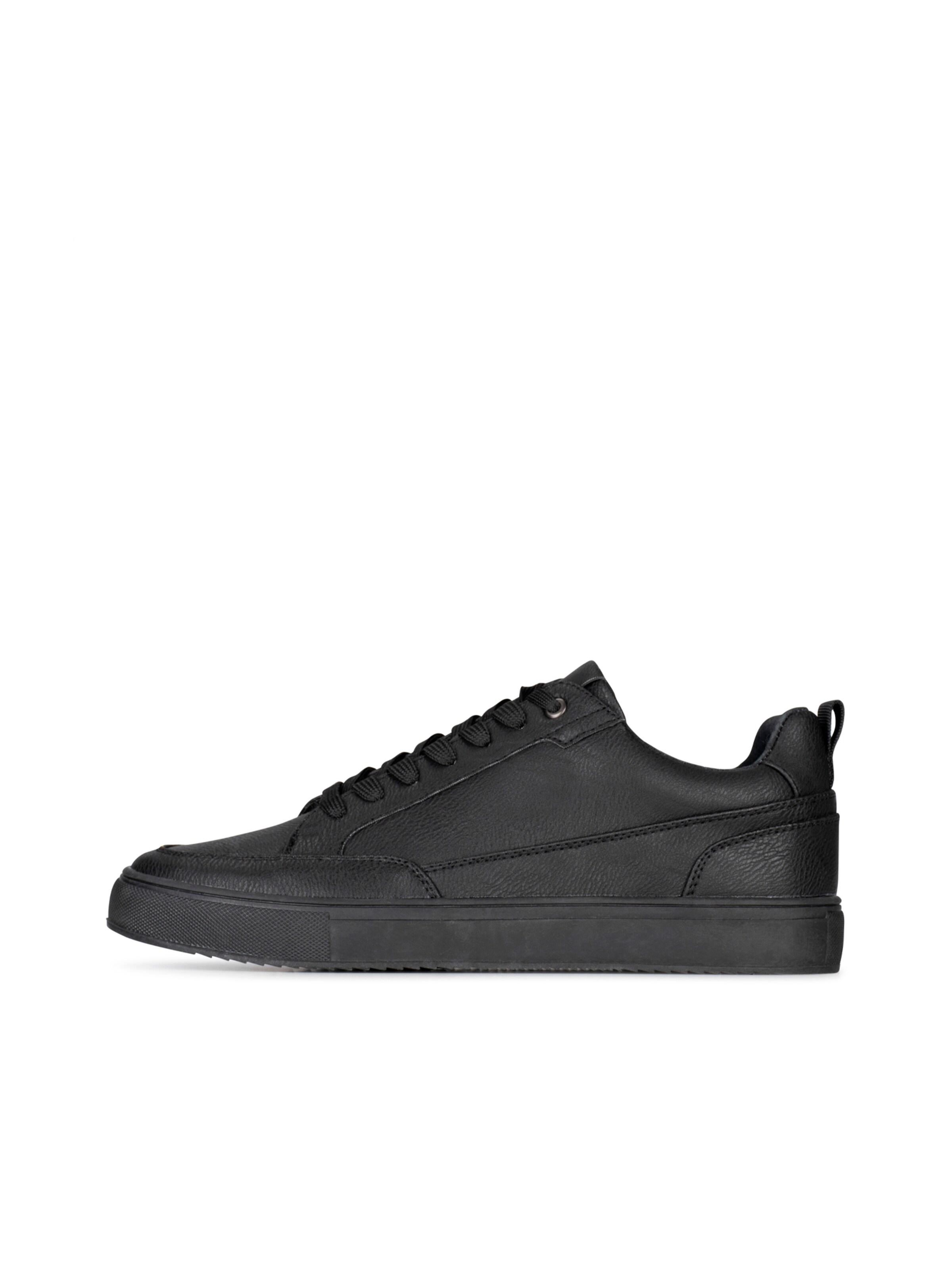 PS Poelman Sneakers laag 'Levi' in Zwart: voorkant