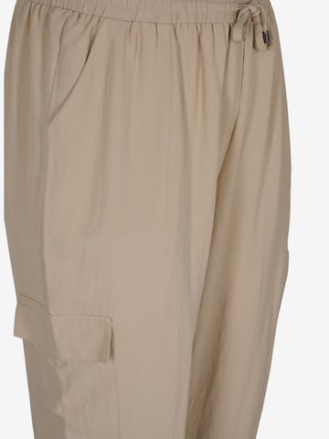 Zizzi Tapered Hose 'MACY' in Beige