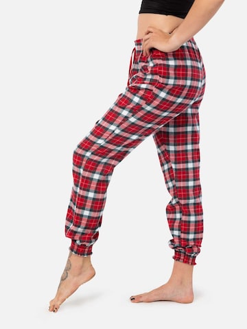 LEAFLETIC Pajama pants 'Leafletic Women’s Flannel Bottom' in Red