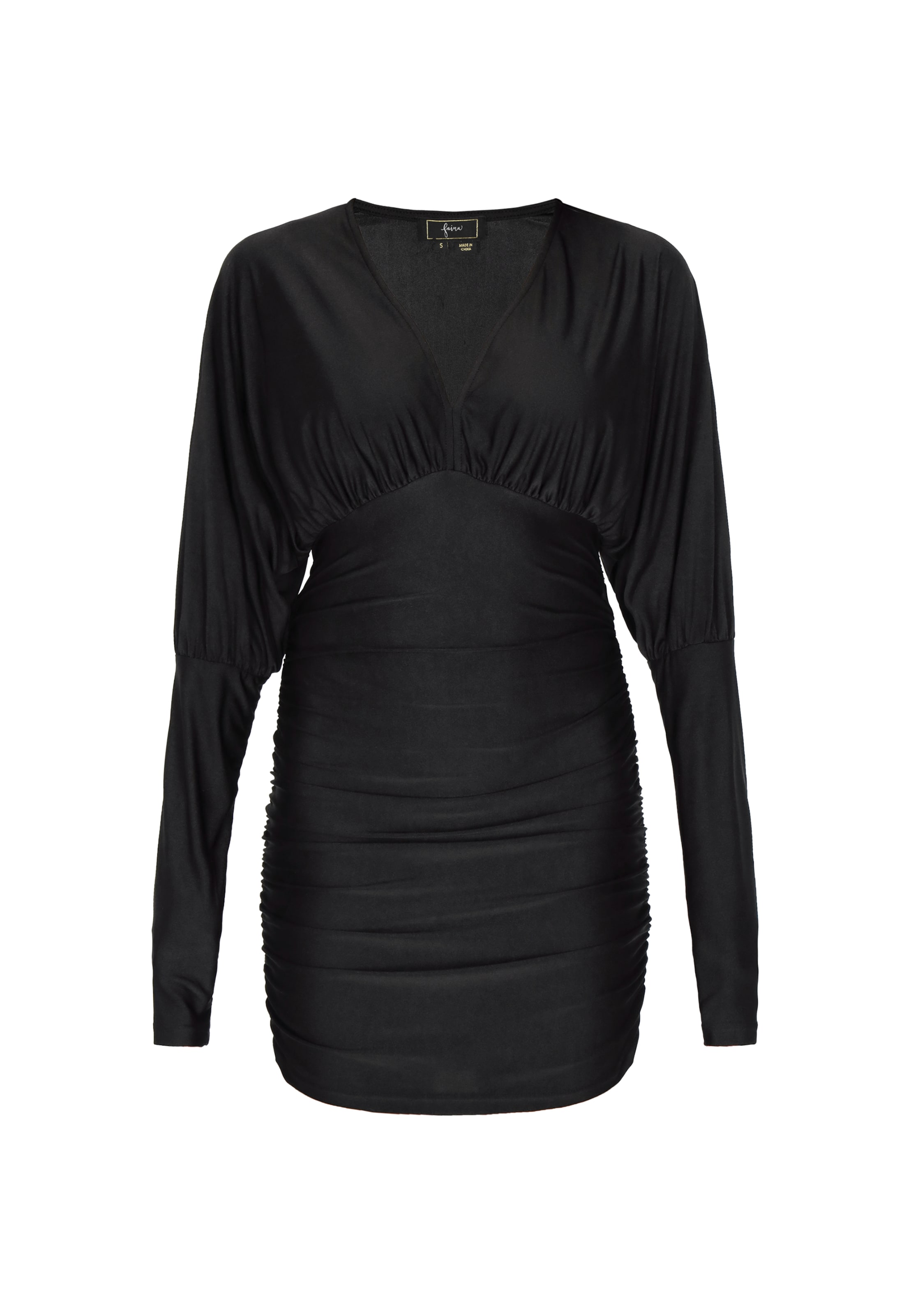 faina Kleid in Schwarz: Vorderseite