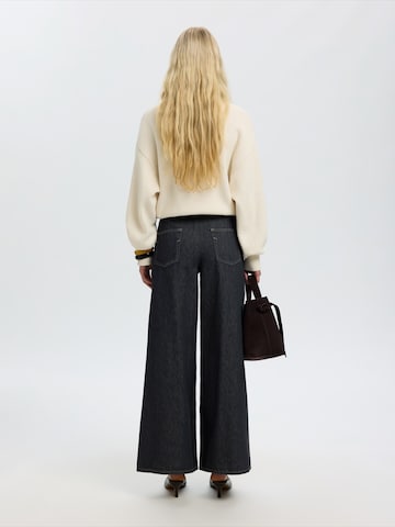 SELECTED - Pierna ancha Vaquero 'SLWExtra' en gris