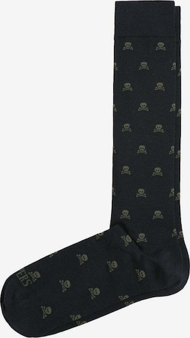 Chaussettes 'Skull' Scalpers en bleu : devant
