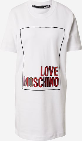 Kleid de la Love Moschino pe alb: față