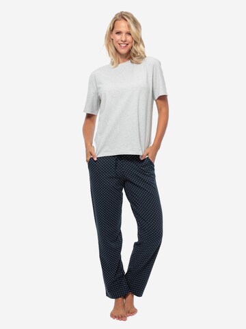 SCHIESSER Pyjama 'Organic Cotton'‌‌‌‌‌ in Blau