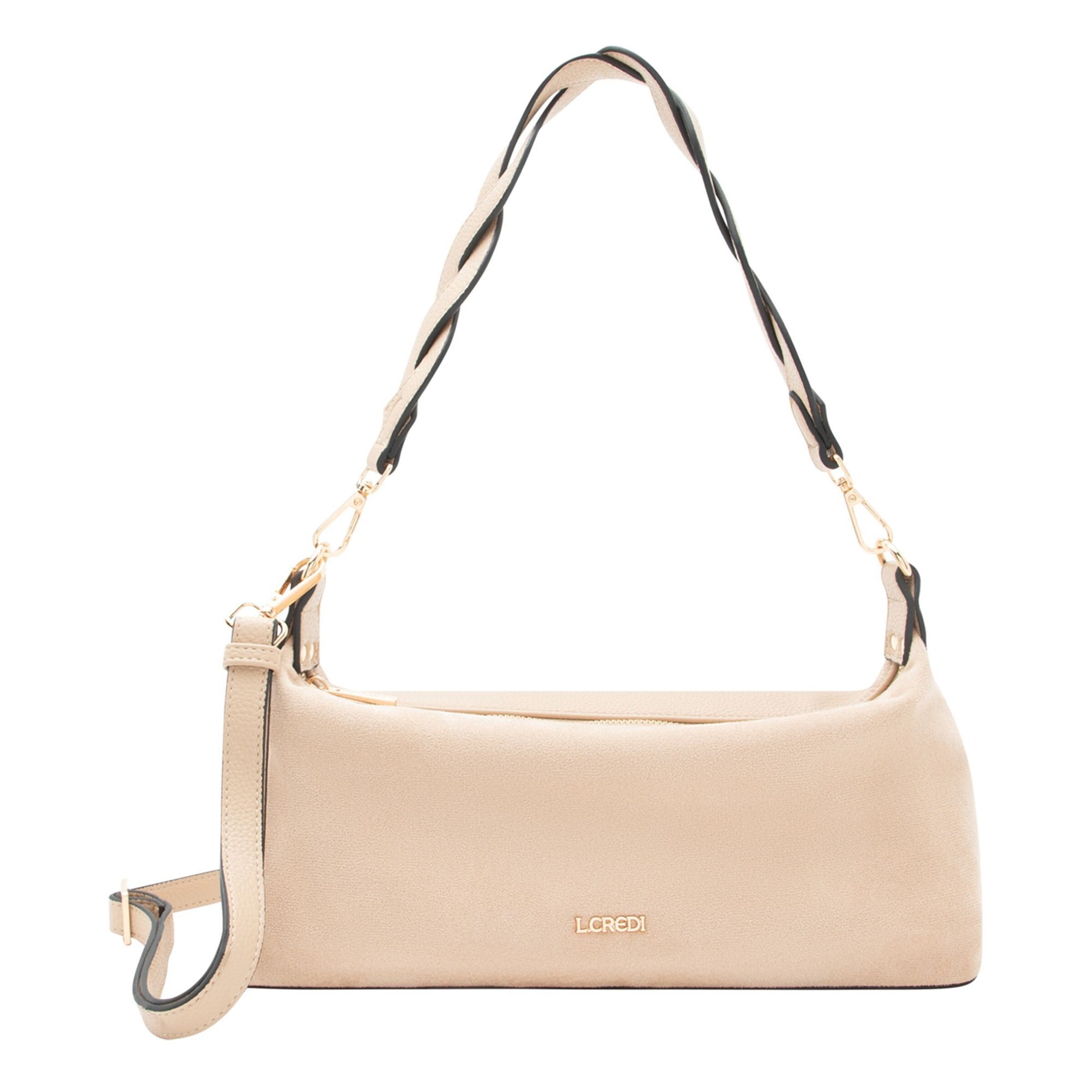 L.CREDI Schultertasche 'Resi ' in Beige: Vorderseite