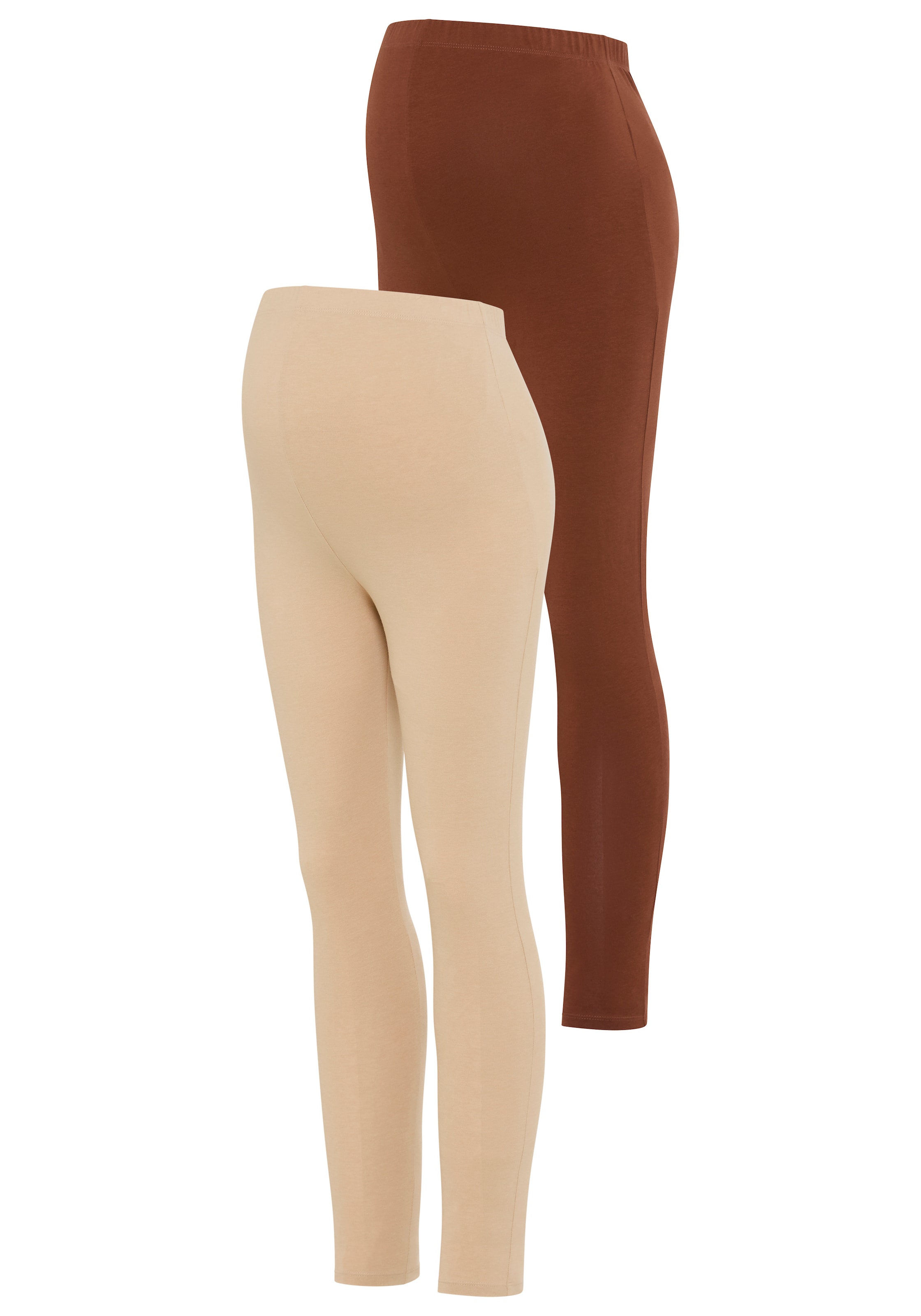 Neun Monate Skinny Leggings in Beige