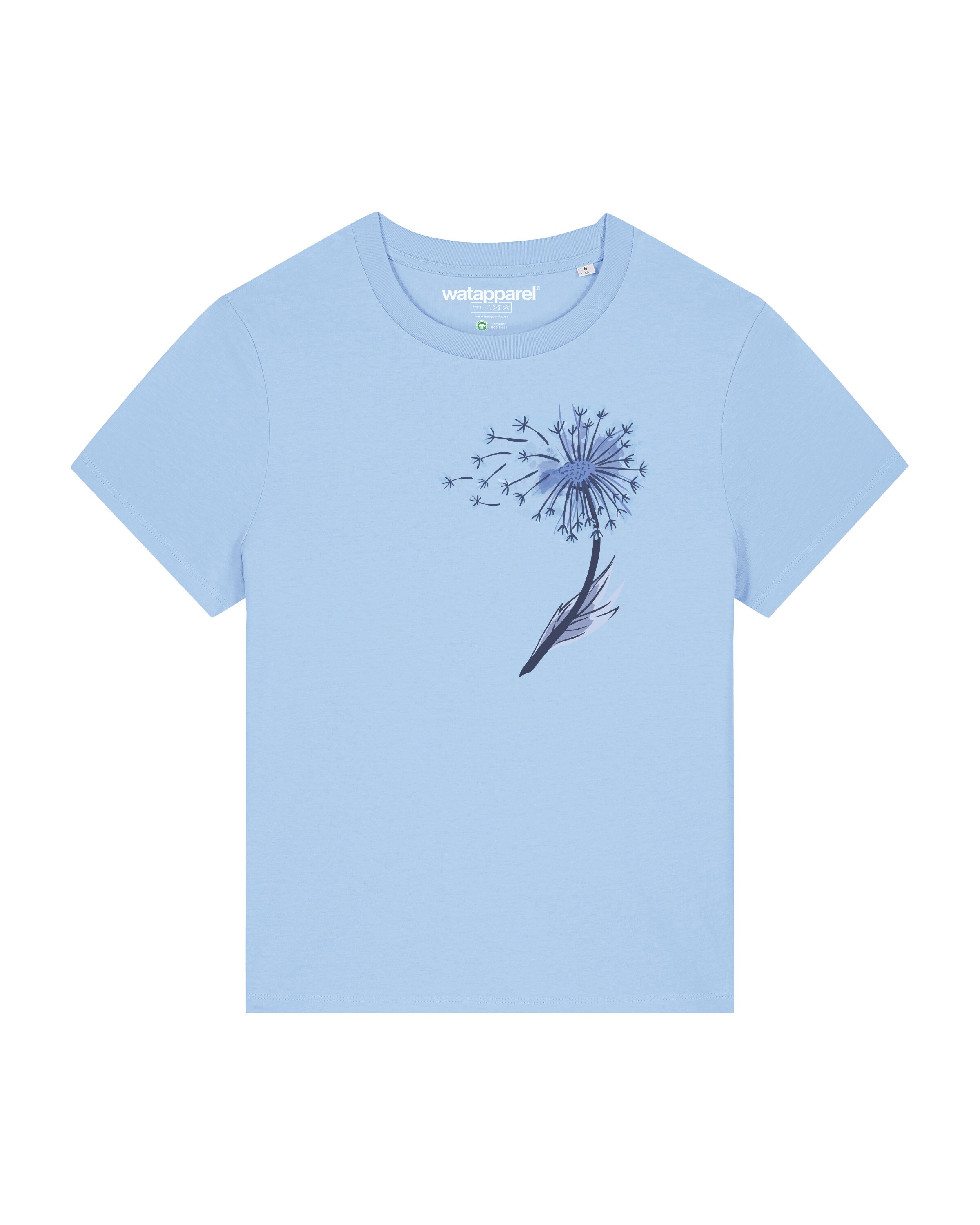 Watapparel Shirt 'Dandelion' in Blau: Vorderseite