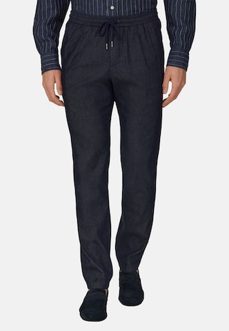 Coupe slim Pantalon Boggi Milano en bleu : devant