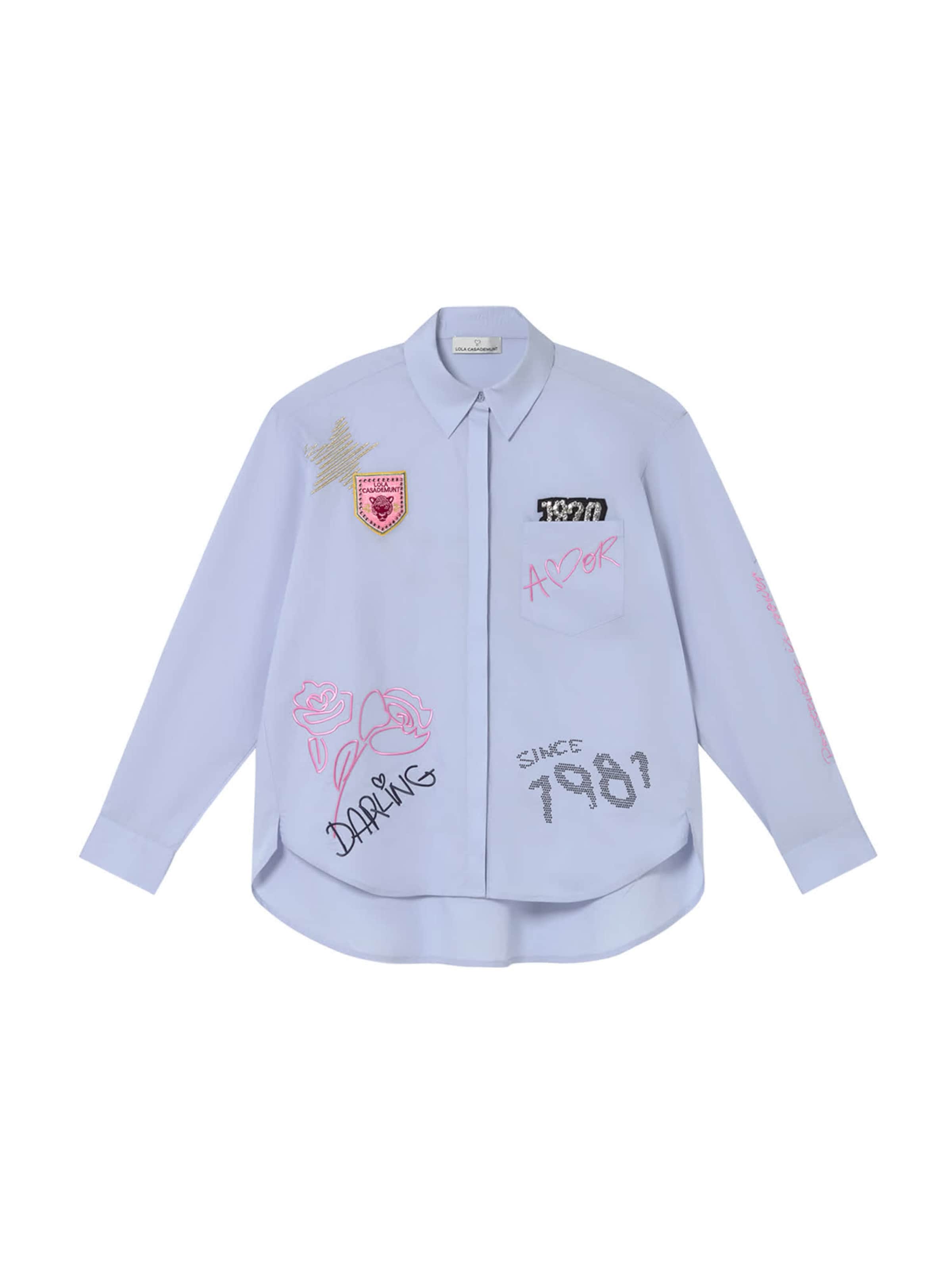 Camicia da donna di Lola Casademunt in blu: frontale