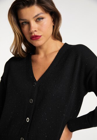 faina Knit Cardigan in Black