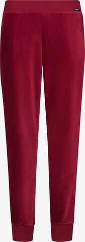Skiny Pajama Pants 'Every Night' in Red: front
