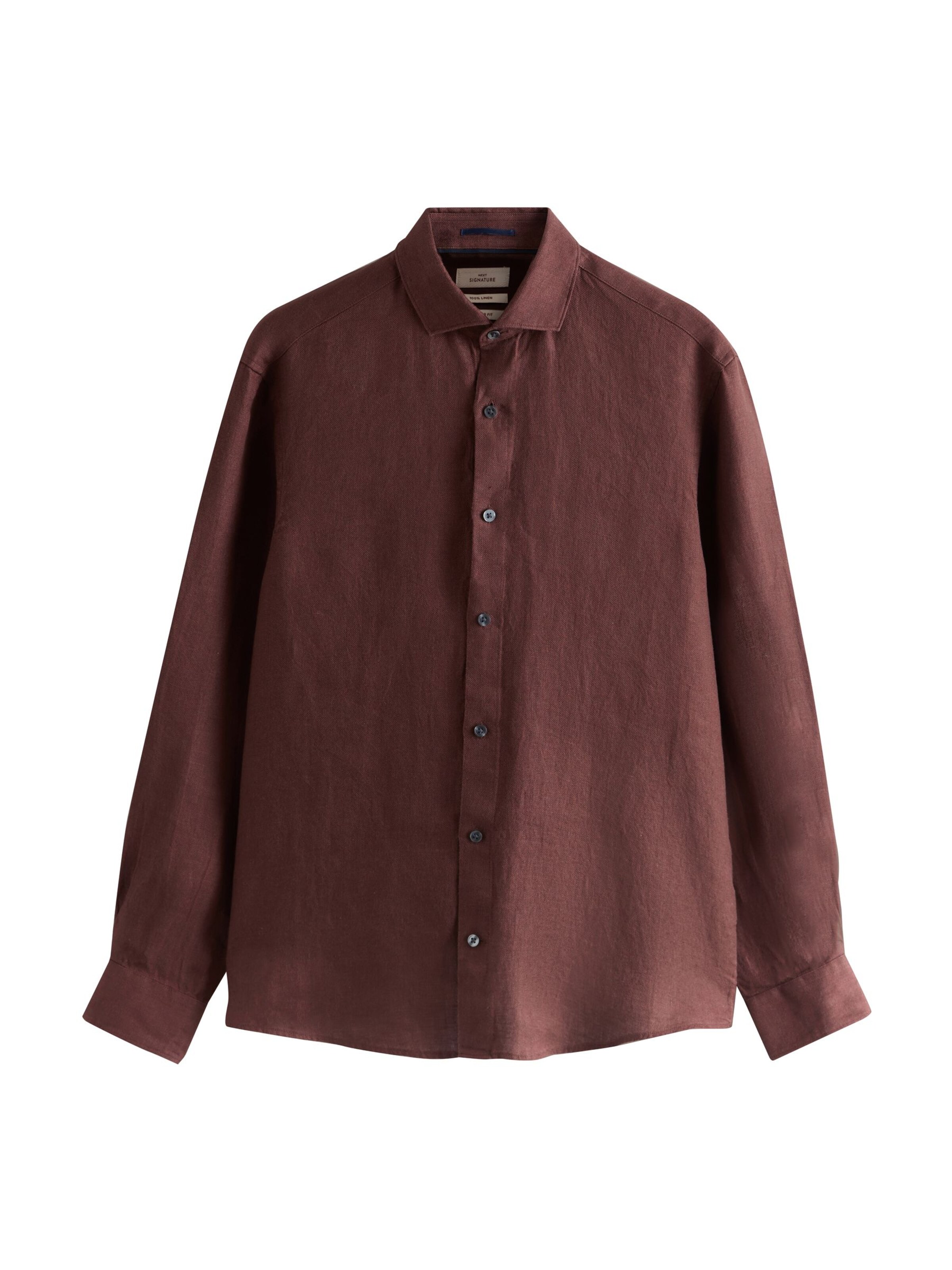 Next Button Up Shirt in Brown: front