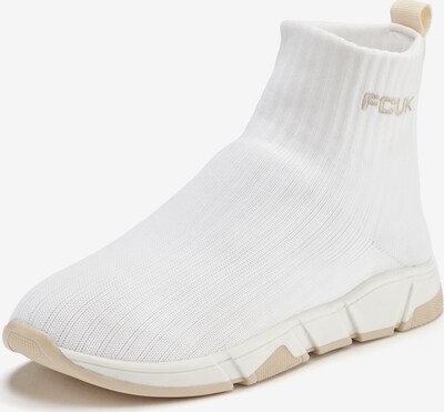 FCUK Спортни обувки Slip On в пясъчен / бяло, Преглед на продукта