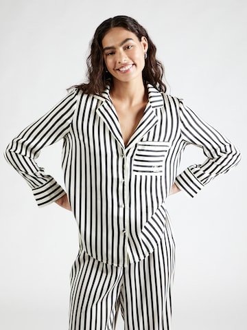 River Island Pajama Shirt in White: front