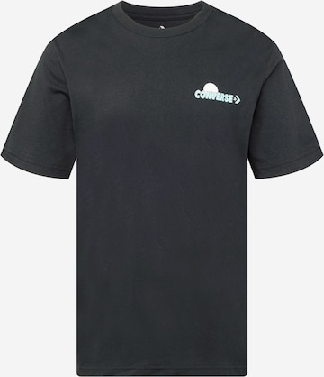 CONVERSE Shirt 'MOON MOUNTAIN' in Zwart: voorkant