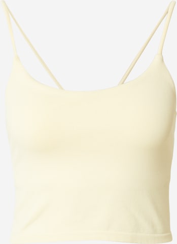 Sport top de la Aim'n pe galben: față