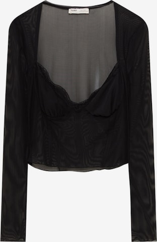 Pull&Bear Shirt in Black: front