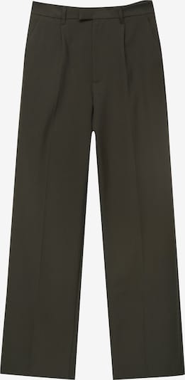 Pantaloni con pieghe Pull&Bear di colore verde scuro, Visualizzazione prodotti
