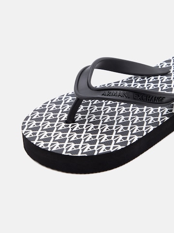 ARMANI EXCHANGE Zehentrenner in Schwarz