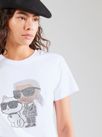 T-shirt 'Ikonik 2.0' Karl Lagerfeld en blanc