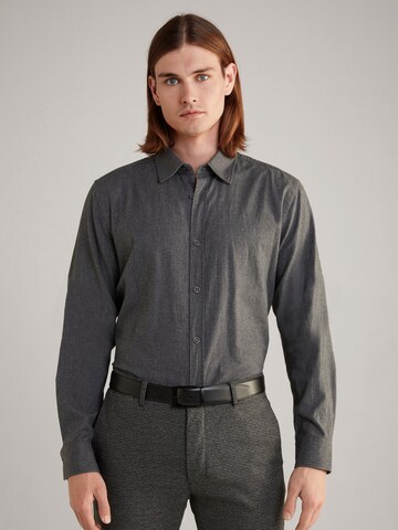 JOOP! Jeans Regular fit Button Up Shirt 'Hanson' in Grey: front