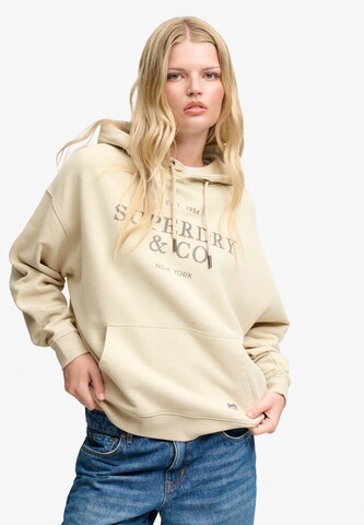 Sweat-shirt 'Luxe Casual' Superdry & Co en beige