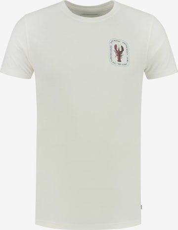 Shiwi T-shirt 'Lobster beach' i vit: framsida