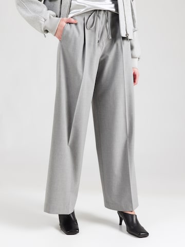 HUGO Zvonové kalhoty Kalhoty se sklady v pase 'Haminde' – šedá: přední strana