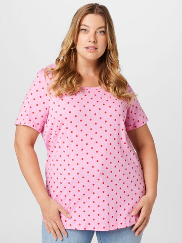 Zizzi Shirt in Roze: voorkant