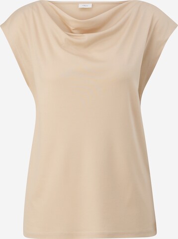 T-shirt s.Oliver BLACK LABEL en beige : devant