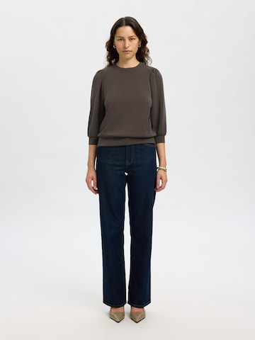 Sweat-shirt 'SLFTenny' SELECTED en marron