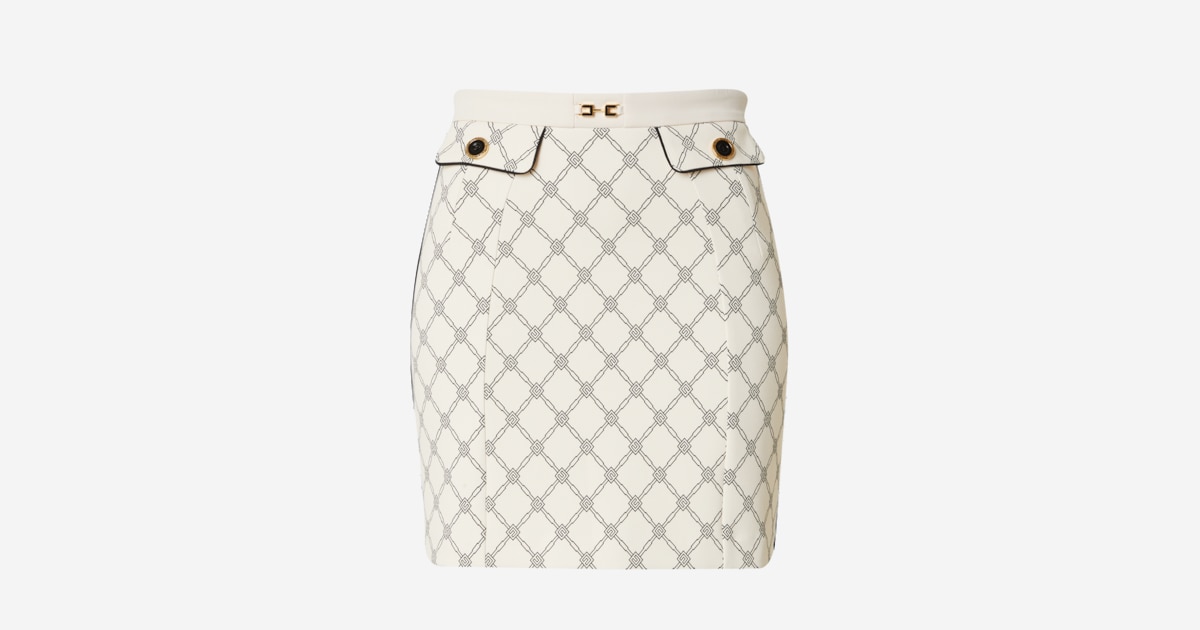 ミニスカート ELISABETTA FRANCHI Women Skirts LGOS8251E2DJ3 Beige Elisabetta Franchi Skirt in Light Beige | ABOUT YOU