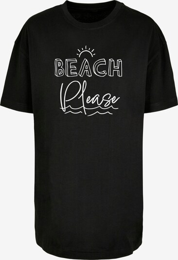 Merchcode T-shirt 'Beach Please' en noir / blanc, Vue avec produit