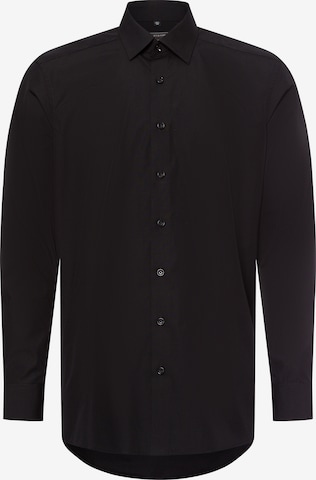 Finshley & Harding Regular fit Business Shirt in Black: front