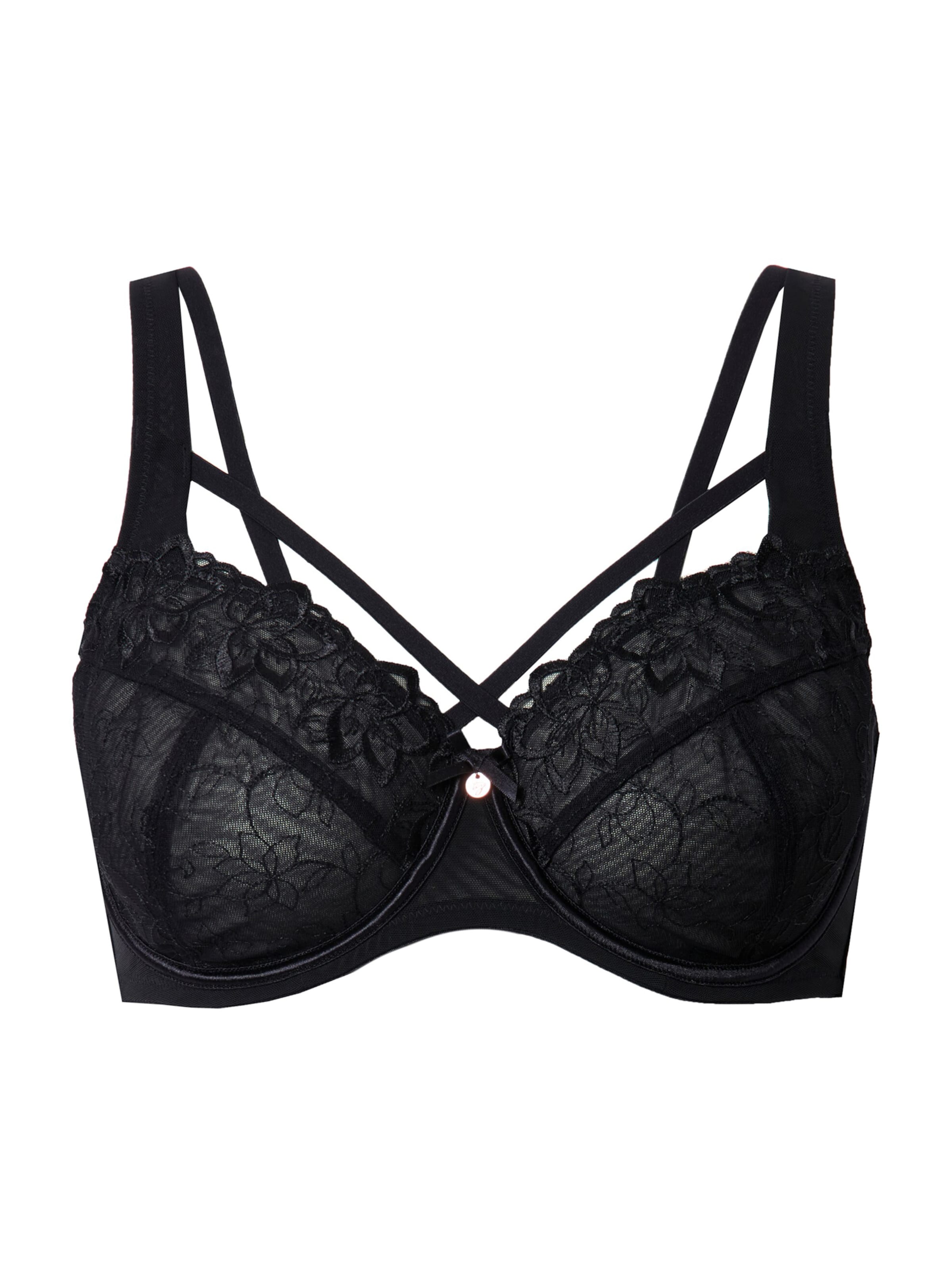 Invisible Soutien-gorge Ulla Popken en noir : devant