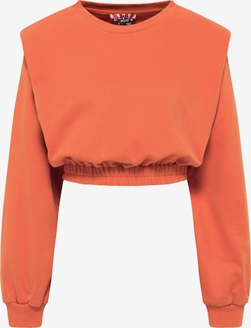 Sweat-shirt myMo ROCKS en orange : devant