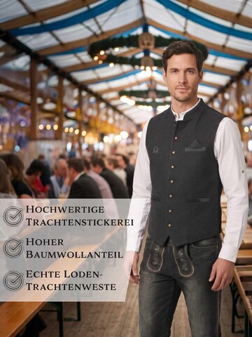 Steigenhöfer Traditional Vest 'Gustav' in Black