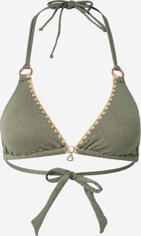 Banana Moon Triangle Bikini top in Green: front