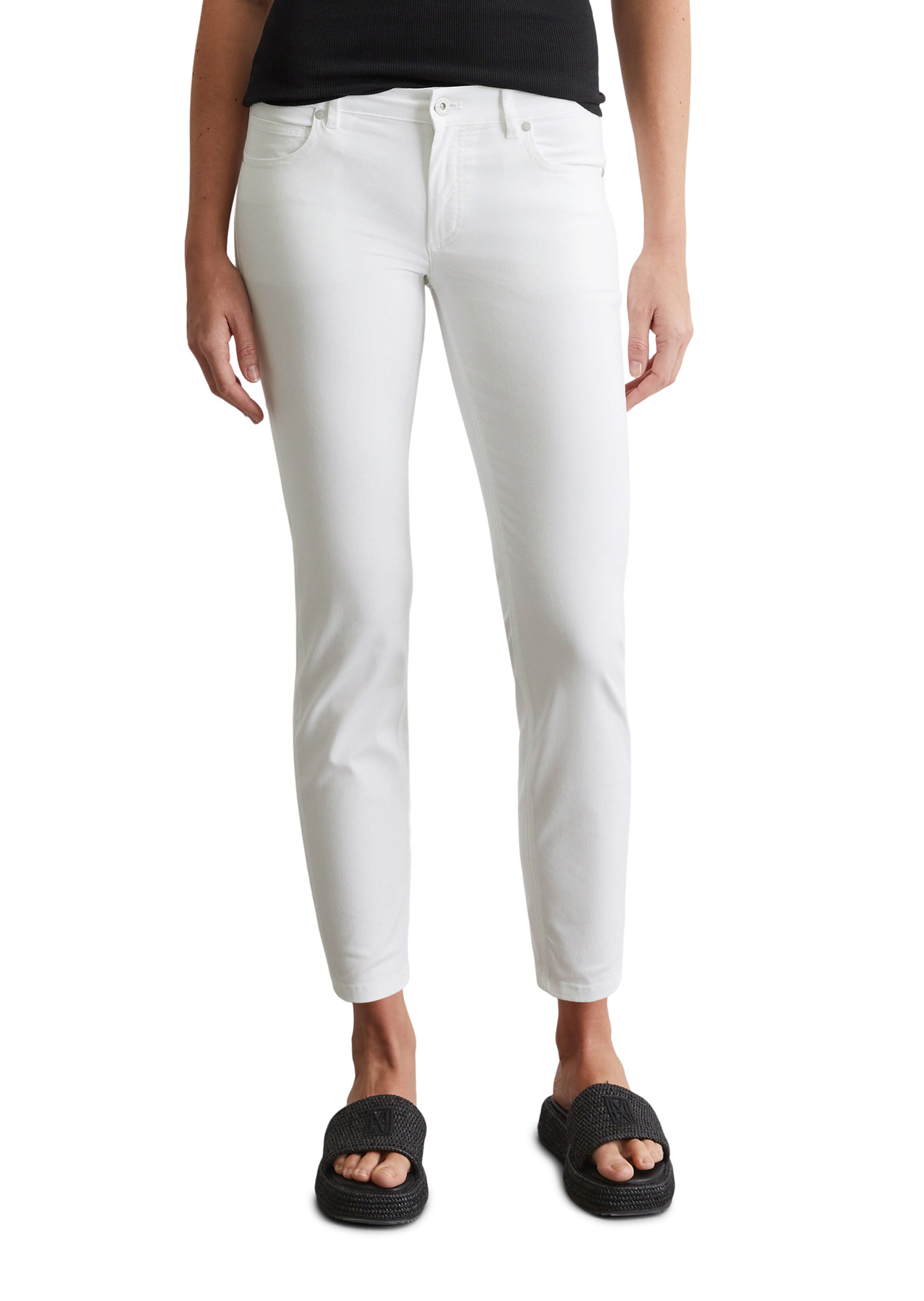 Marc O'Polo Slimfit Hose in Weiß: Vorderseite