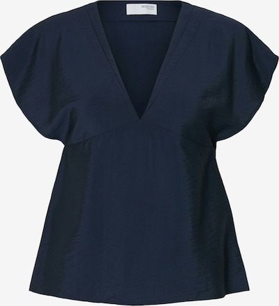 SELECTED Tunika 'SLFCALA SS V-NECK TOP EX' koossa XS värissä tummansininen, Tuotenäkymä