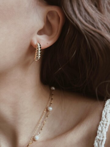 Kamakula Earrings 'Twisted Croissant' in Gold