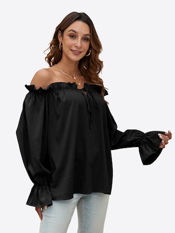 Imily Bela Bluse in Schwarz: Vorderseite