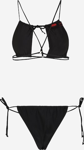 Misspap Triangle Bikini in Black