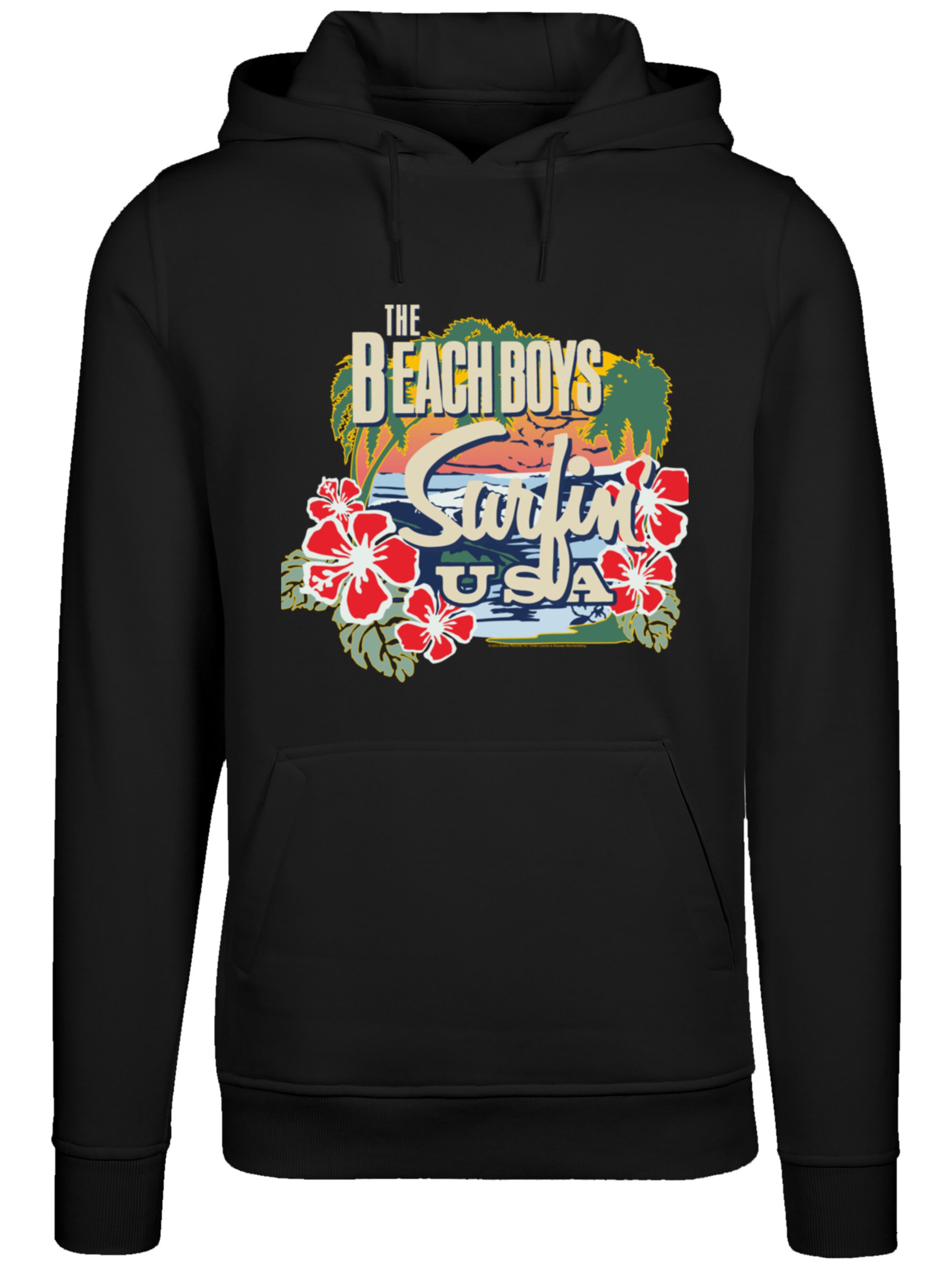 Sweat-shirt 'The Beach Boys Musik Band Tropical' F4NT4STIC en noir : devant