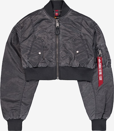 ALPHA INDUSTRIES Übergangsjacke in grau / schwarz / weiß, Produktansicht