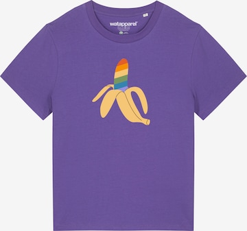 Watapparel T-Shirt ' Rainbow Banana ' in Lila: Vorderseite